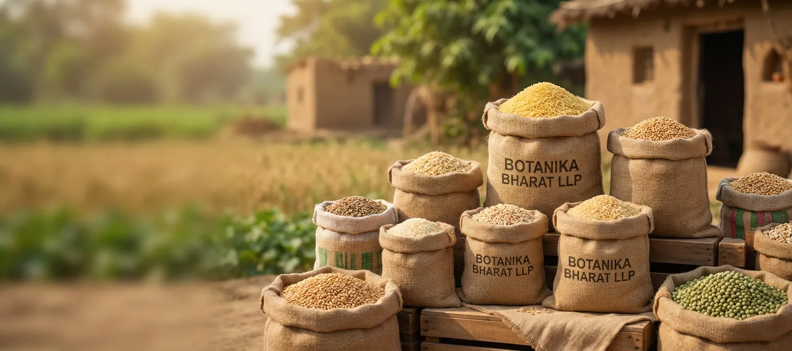 Basmati rice non-basmati rice wheat grains pulses export India – wholesale grains – Botanika Bharat LLP