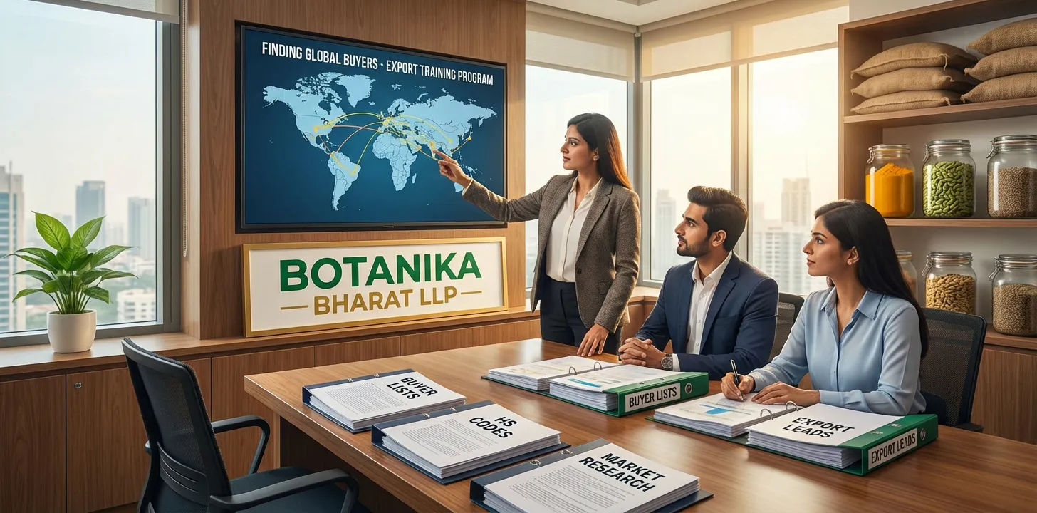 Buyers Finding – Botanika Bharat LLP, training for exporters to find international buyers, Indian spice exporter, Rudrapur Uttarakhand.
