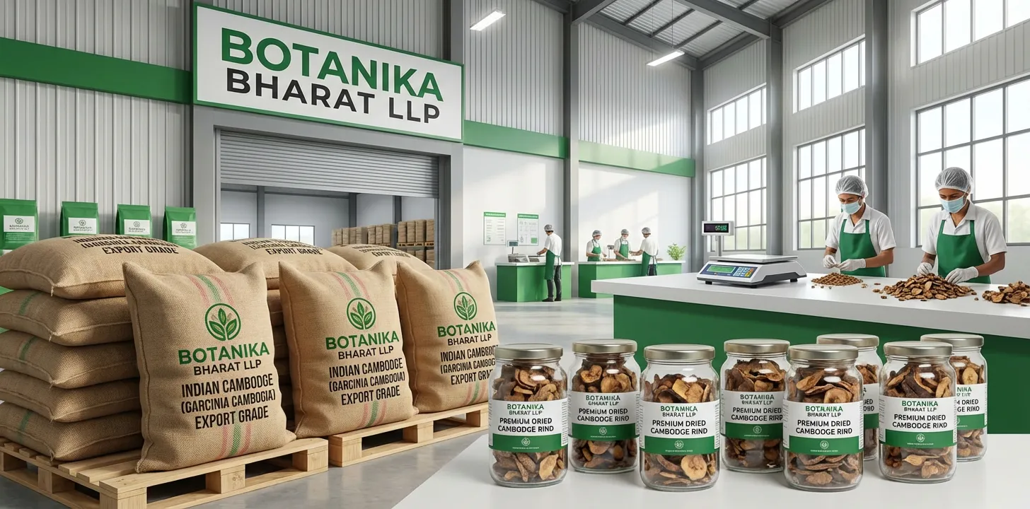 Cambodge – Botanika Bharat LLP, Indian cambodge exporter, Garcinia cambogia Malabar tamarind dried rind, Rudrapur Uttarakhand.