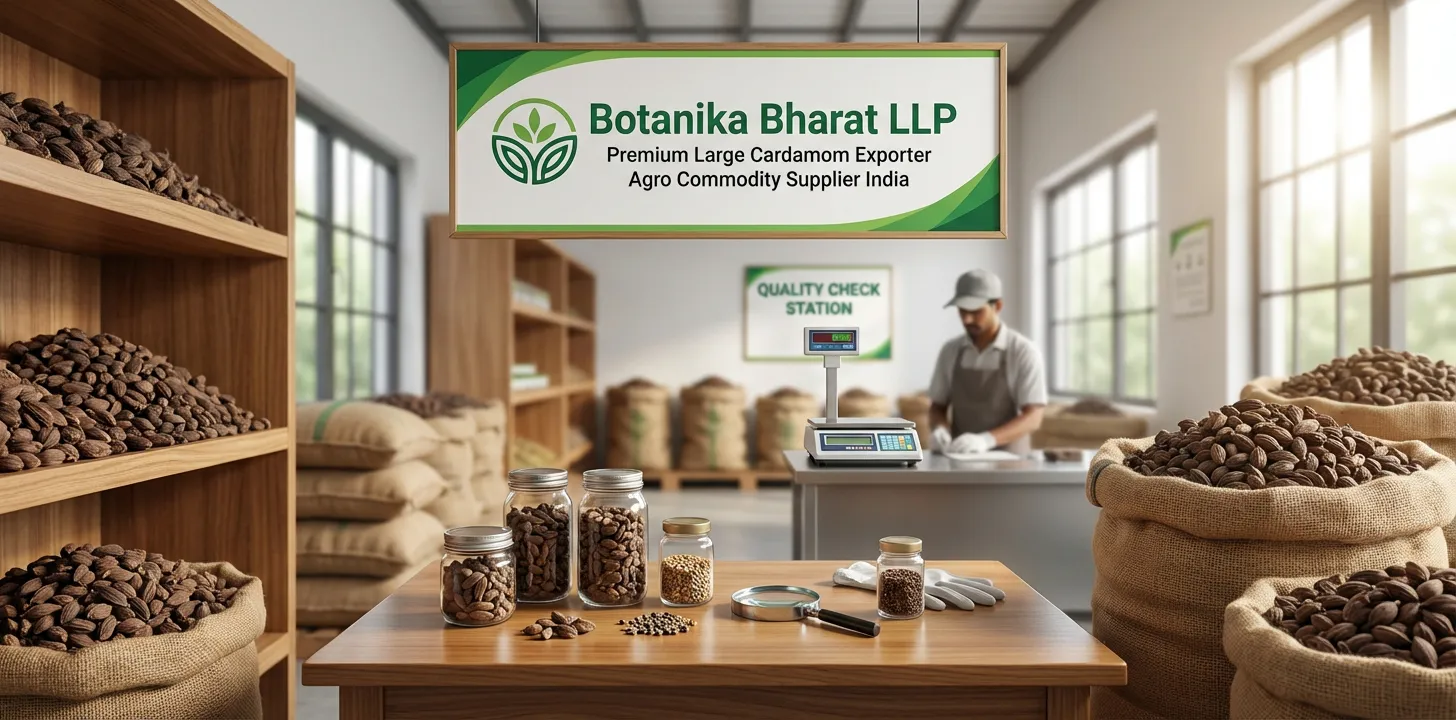 Large Cardamom – Botanika Bharat LLP, Indian large cardamom exporter, Badi elaichi Amomum subulatum black cardamom garam masala biryani chai, Rudrapur Uttarakhand.