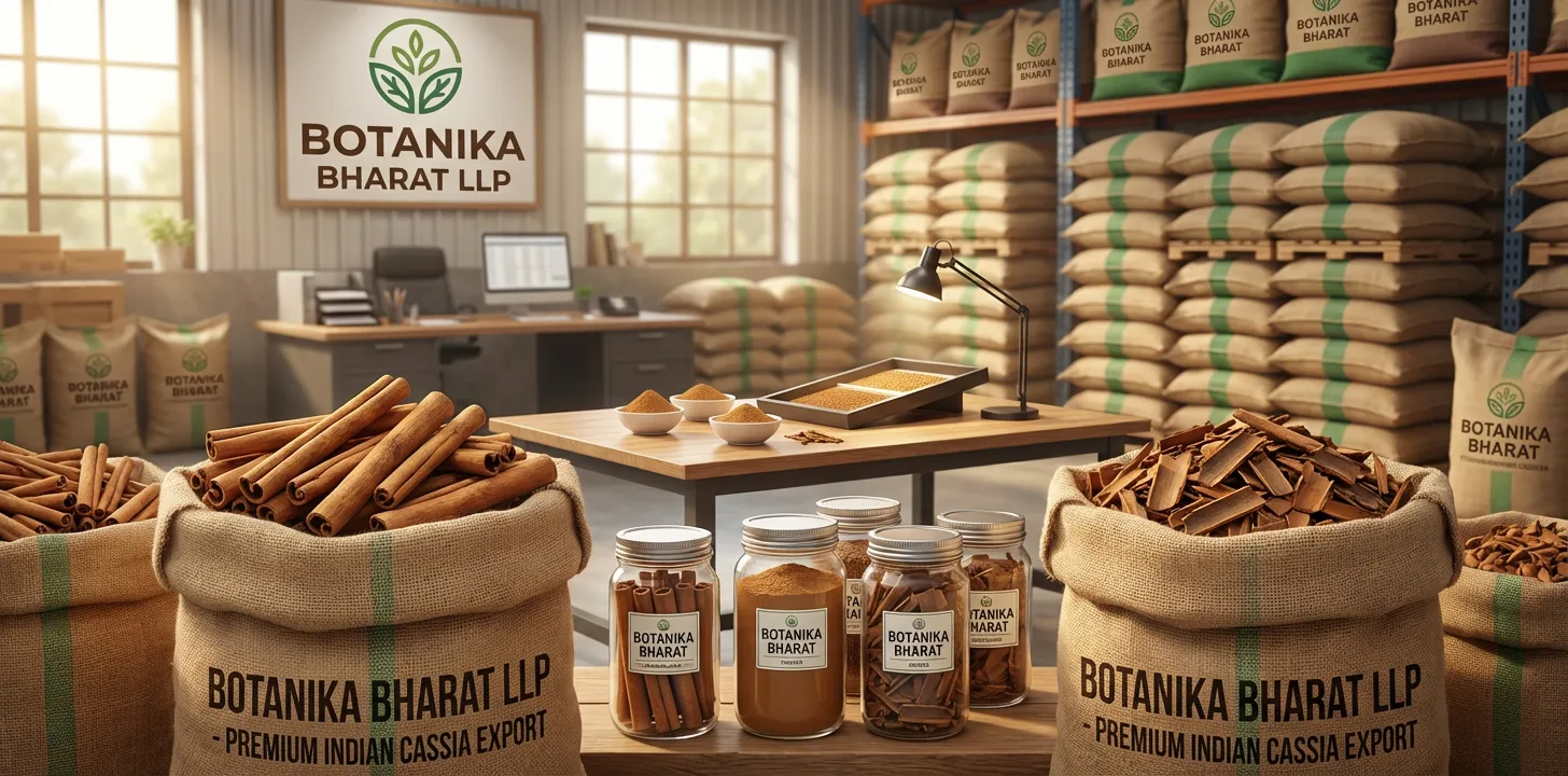 Cassia – Botanika Bharat LLP, Indian cassia exporter, Chinese cinnamon Cinnamomum cassia cassia bark cassia quills cassia powder baking curry garam masala chai, Rudrapur Uttarakhand.