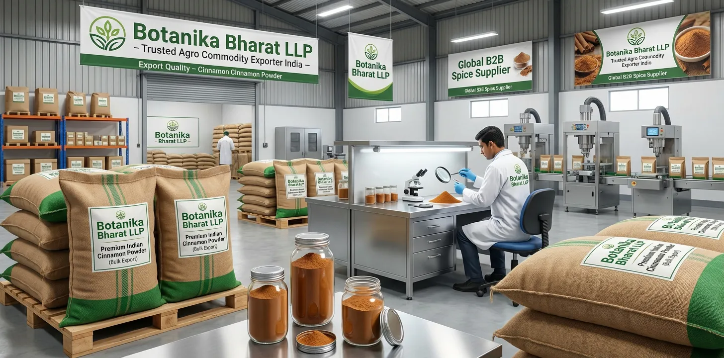 Cinnamon Powder – Botanika Bharat LLP, Indian cinnamon powder exporter, bulk beverage supplier FMCG HORECA, Rudrapur Uttarakhand.
