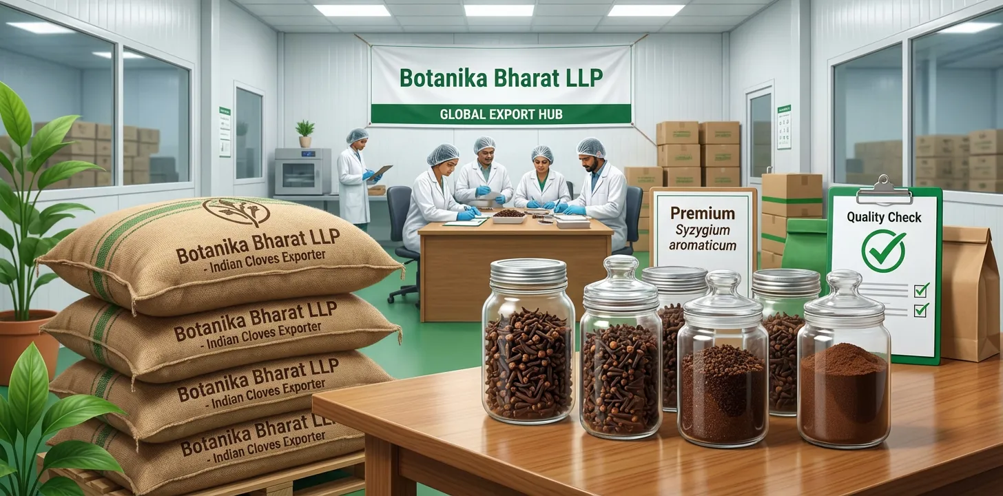 Cloves – Botanika Bharat LLP, Indian cloves exporter, whole cloves clove powder Syzygium aromaticum garam masala biryani chai baking pickles, Rudrapur Uttarakhand.