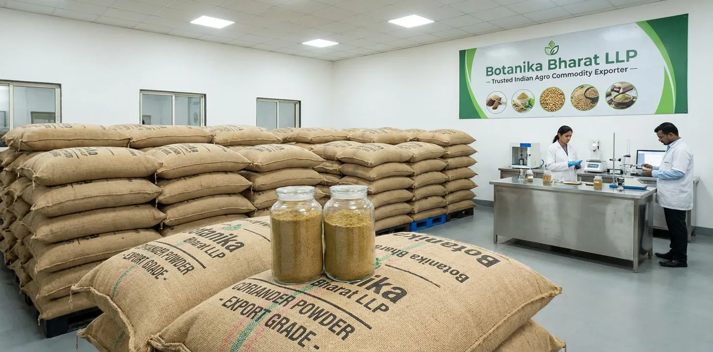 Coriander Powder – Botanika Bharat LLP, Indian coriander powder exporter, bulk beverage supplier FMCG HORECA, Rudrapur Uttarakhand.