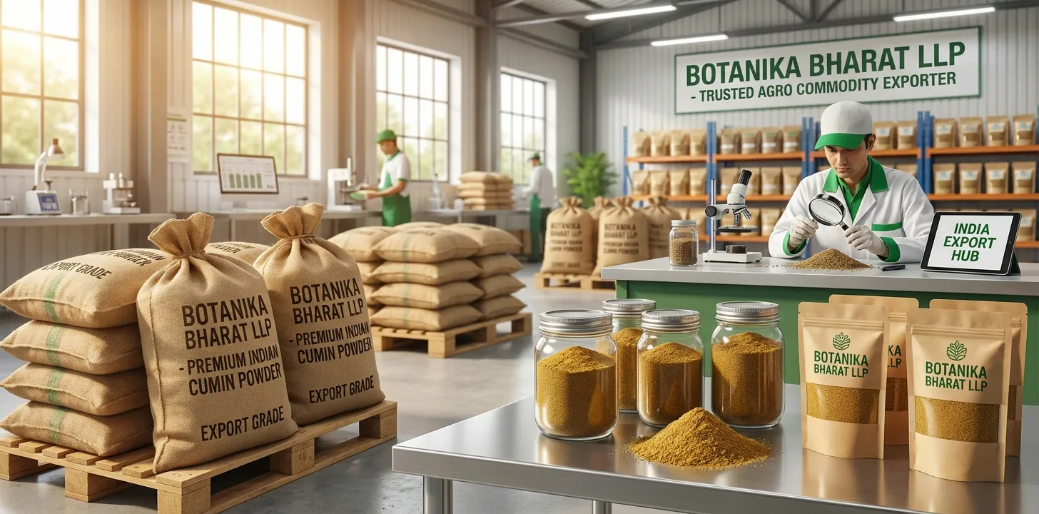 Cumin Powder – Botanika Bharat LLP, Indian cumin powder exporter, jeera powder bulk supplier FMCG HORECA, Rudrapur Uttarakhand.