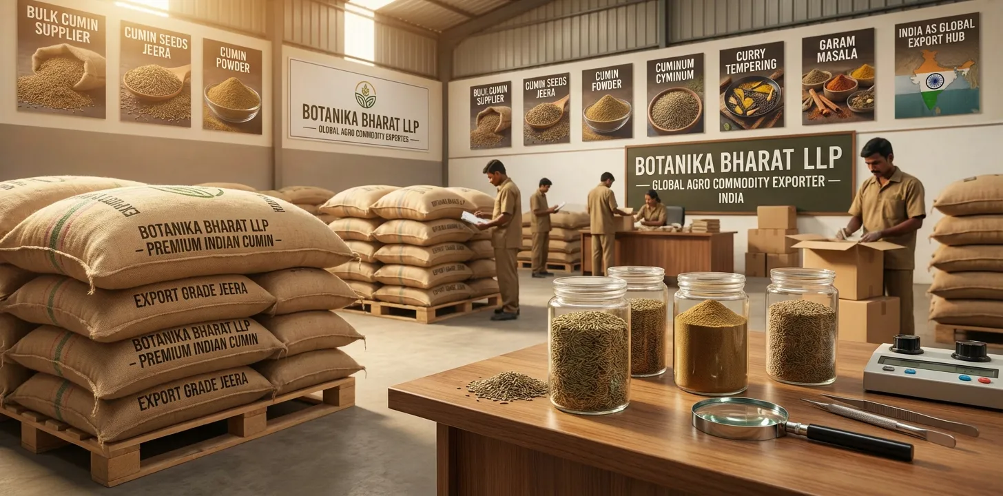 Cumin – Botanika Bharat LLP, Indian cumin exporter, cumin seeds jeera cumin powder Cuminum cyminum curry tempering garam masala, Rudrapur Uttarakhand.