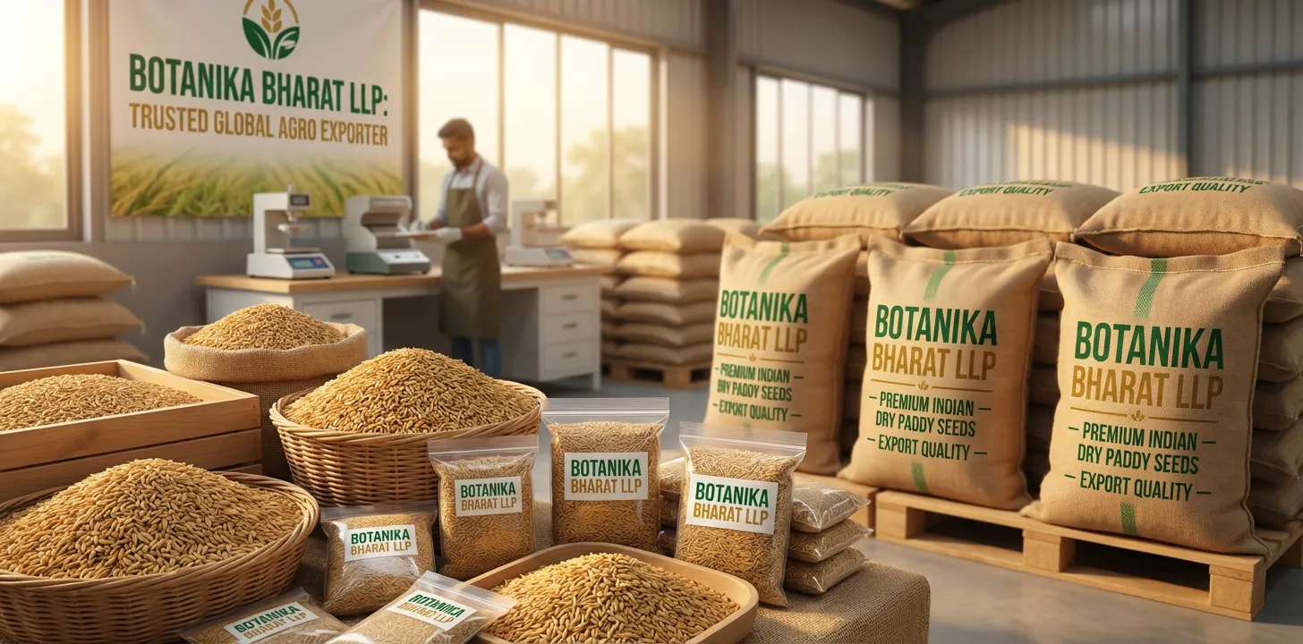 Dry Paddy Seeds – Botanika Bharat LLP, Indian dry paddy seeds exporter, paddy seeds bulk supplier, rice seeds for sowing, Rudrapur Uttarakhand.