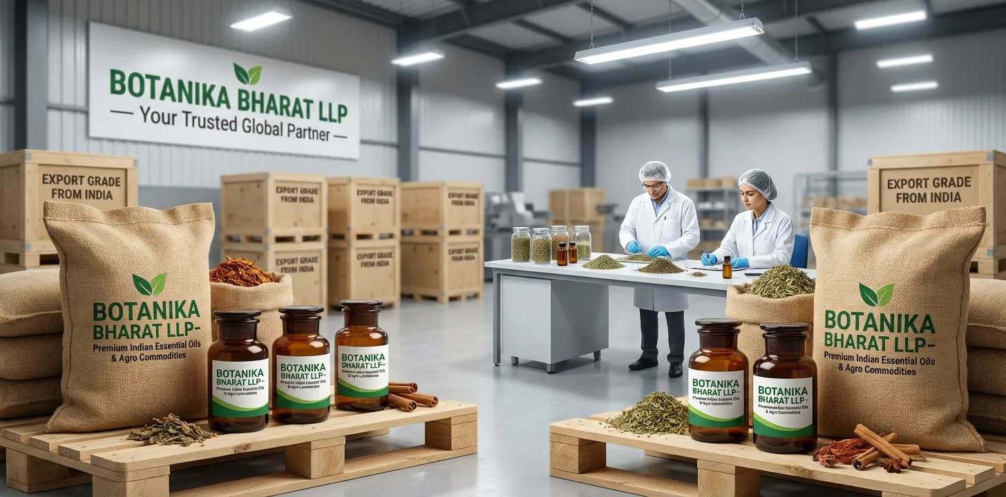 Essential Oils – Botanika Bharat LLP, Indian essential oils exporter, bulk essential oils supplier, spice oils aromatic oils, FMCG HORECA, Rudrapur Uttarakhand.