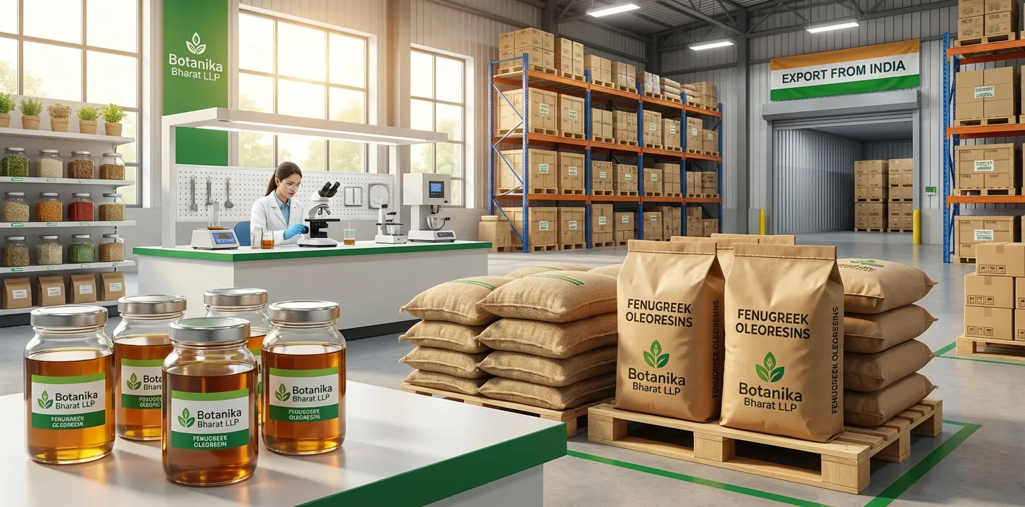 Fenugreek Oleoresins – Botanika Bharat LLP, Indian fenugreek oleoresins exporter, bulk fenugreek oleoresins supplier FMCG food flavor, Rudrapur Uttarakhand.