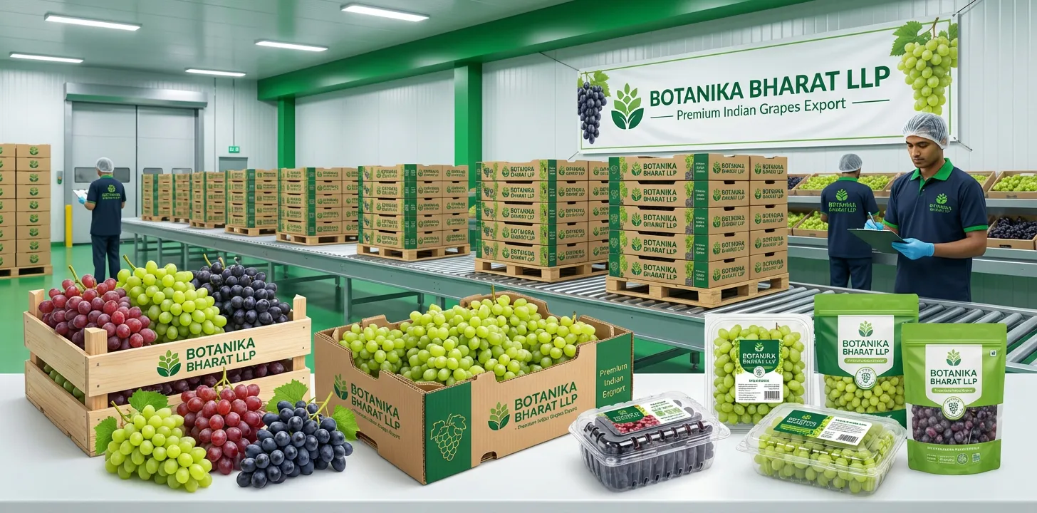 Fresh Grapes – Botanika Bharat LLP, Indian fresh grapes exporter, bulk grape supplier table grapes retail HORECA, Rudrapur Uttarakhand.