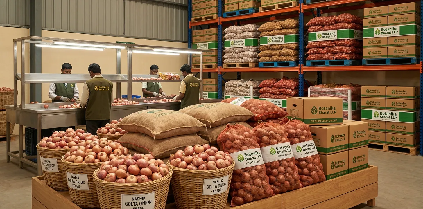 Golta Onion – Botanika Bharat LLP, golta onion exporter India, fresh golta onion Nashik golta onion bulk supplier, agro commodity exporter India, Rudrapur Uttarakhand.