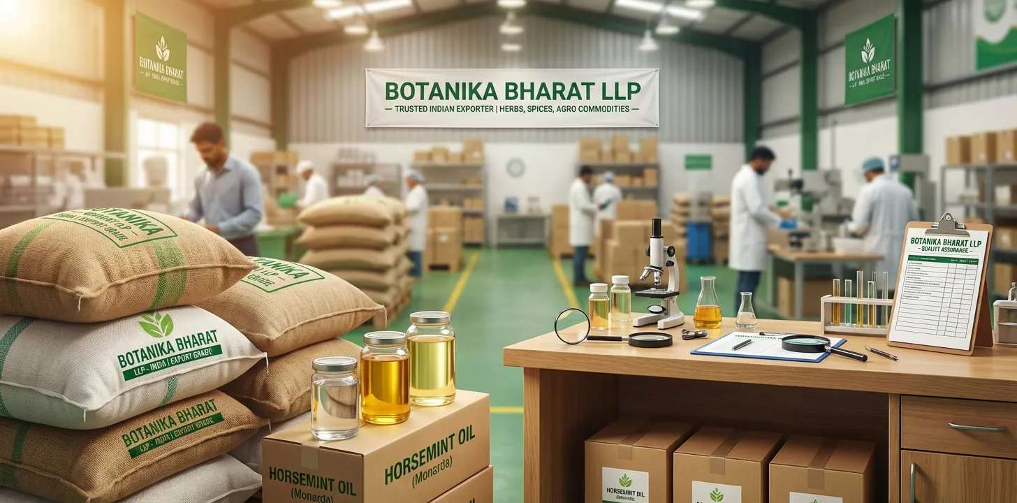 Horsemint oil – Botanika Bharat LLP, Indian horsemint oil exporter, essential oil supplier, Rudrapur Uttarakhand.