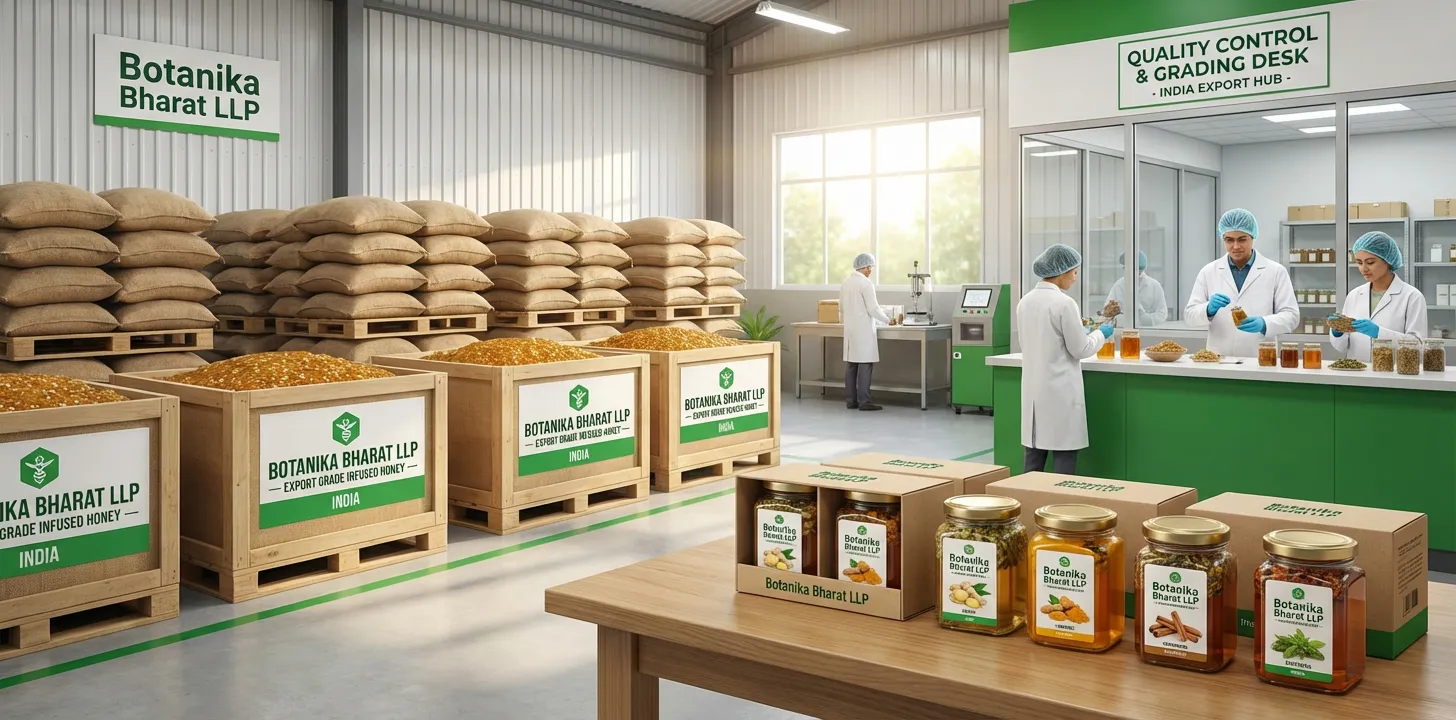 Infused Honey – Botanika Bharat LLP, Indian infused honey exporter, bulk flavored honey supplier FMCG HORECA, Rudrapur Uttarakhand.