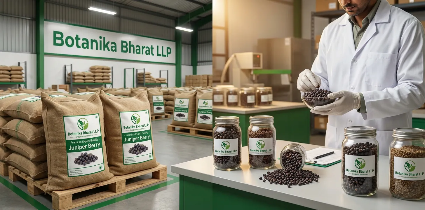 Juniper Berry – Botanika Bharat LLP, Indian juniper berry exporter, dried juniper berries, gin flavouring, bulk spice supplier, Rudrapur Uttarakhand.
