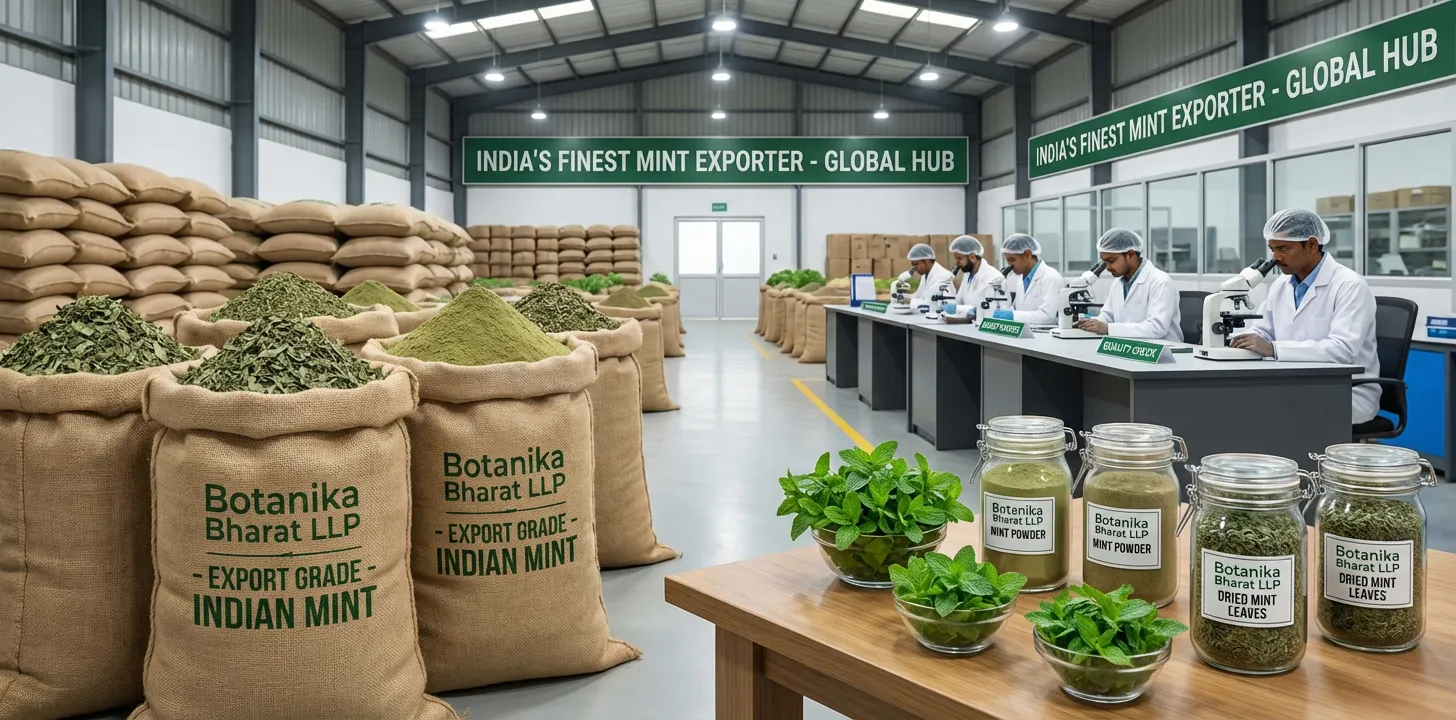 Mint – Botanika Bharat LLP, Indian mint exporter, bulk mint supplier, dried mint leaves, mint powder, Mentha, Rudrapur Uttarakhand.
