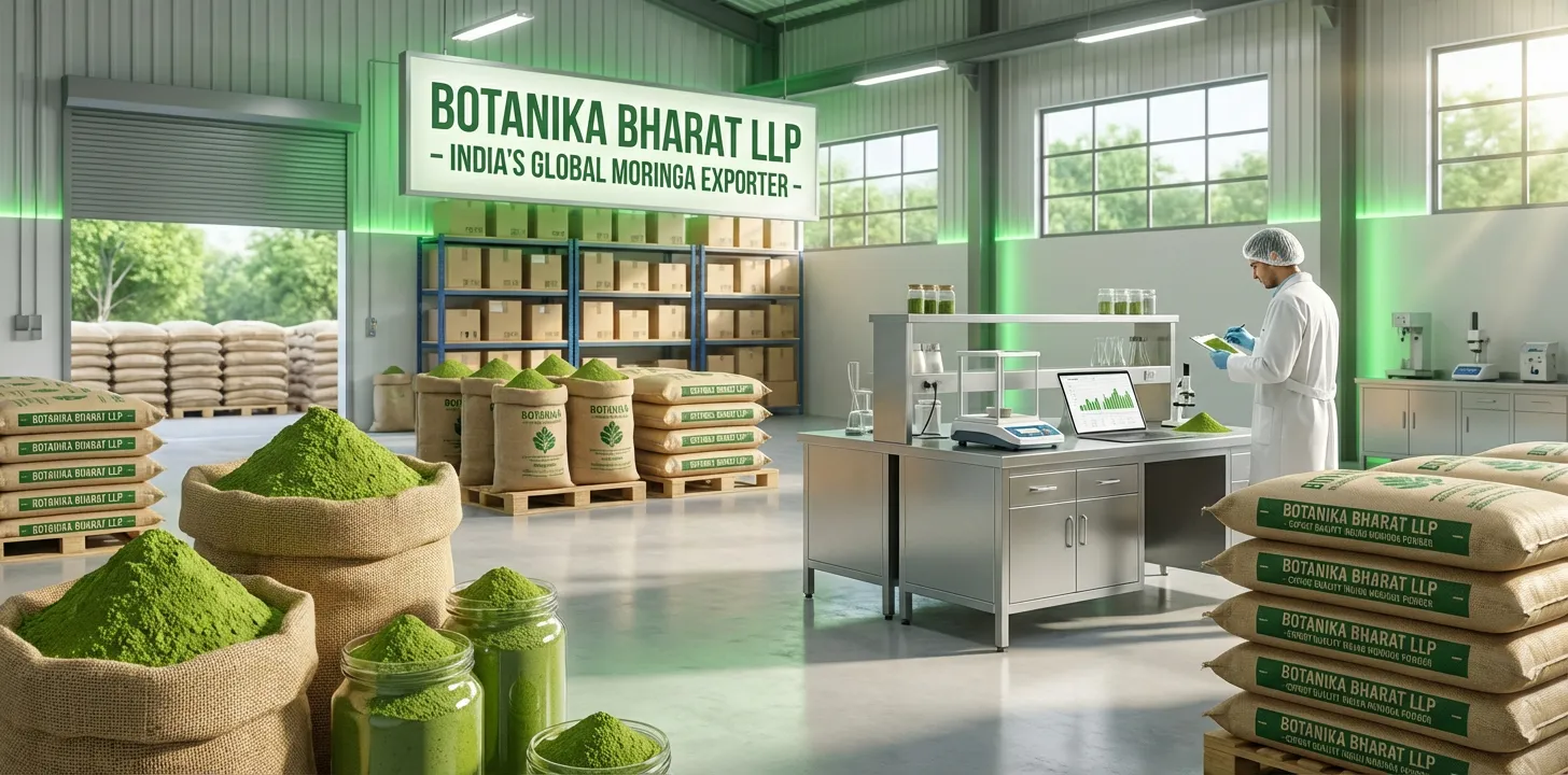 Moringa Powder Exporter | Bulk Supplier India | Wholesale | Botanika Bharat