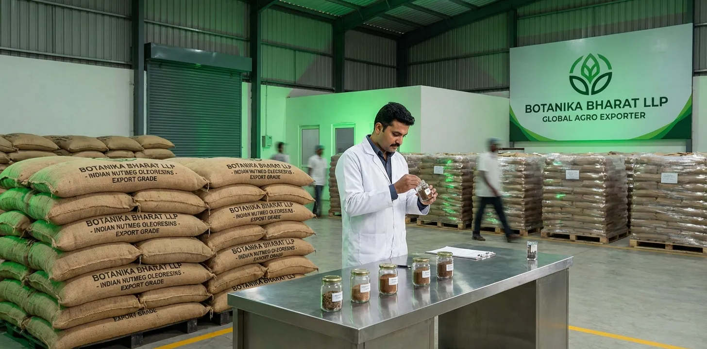 Nutmeg Oleoresins – Botanika Bharat LLP, Indian nutmeg oleoresins exporter, oleoresin bulk supplier FMCG HORECA, Rudrapur Uttarakhand.