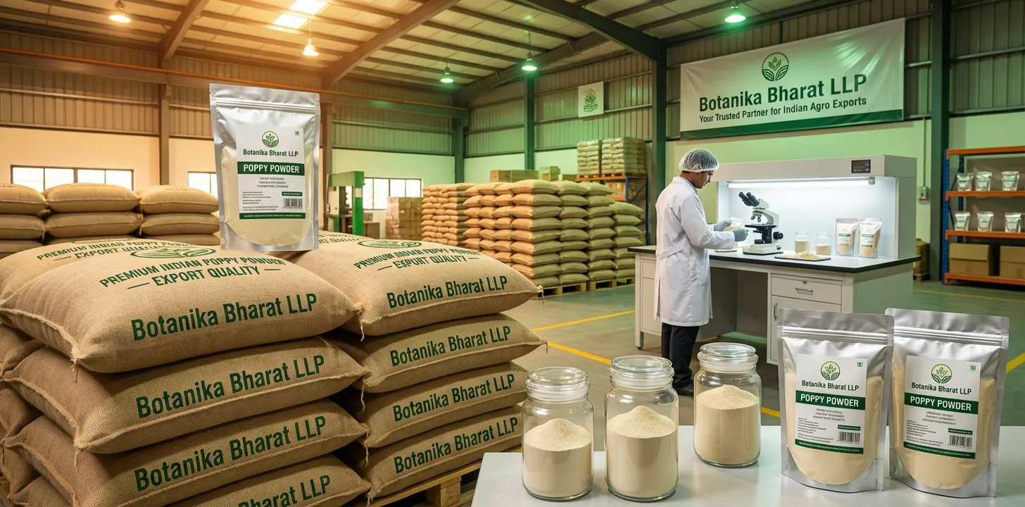 Poppy Powder – Botanika Bharat LLP, Indian poppy powder exporter, poppy powder supplier, FMCG HORECA, Rudrapur Uttarakhand.