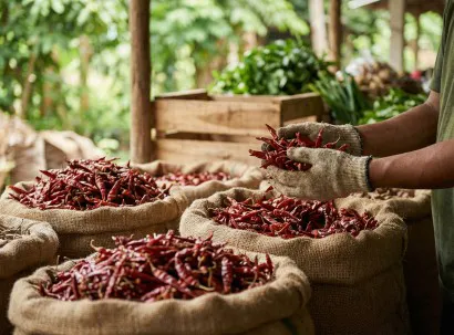 Whole Red Chilies | Botanika Bharat LLP Spices Herbs Ashwagandha Turmeric Oleoresins Essential Oils Rice Bulk Spice Exporter Wholesale India