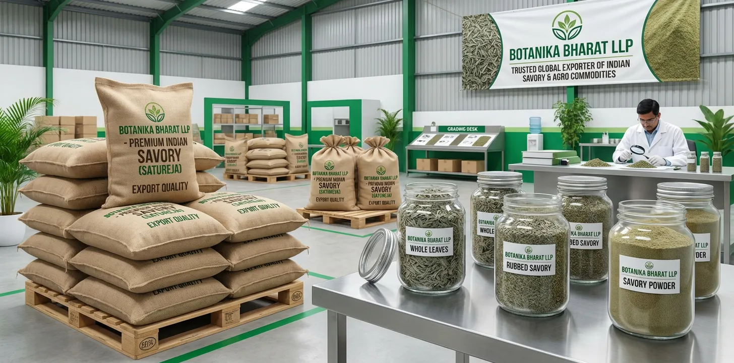 Savory – Botanika Bharat LLP, Indian savory exporter, dried savory leaves, savory powder, Satureja, Rudrapur Uttarakhand.