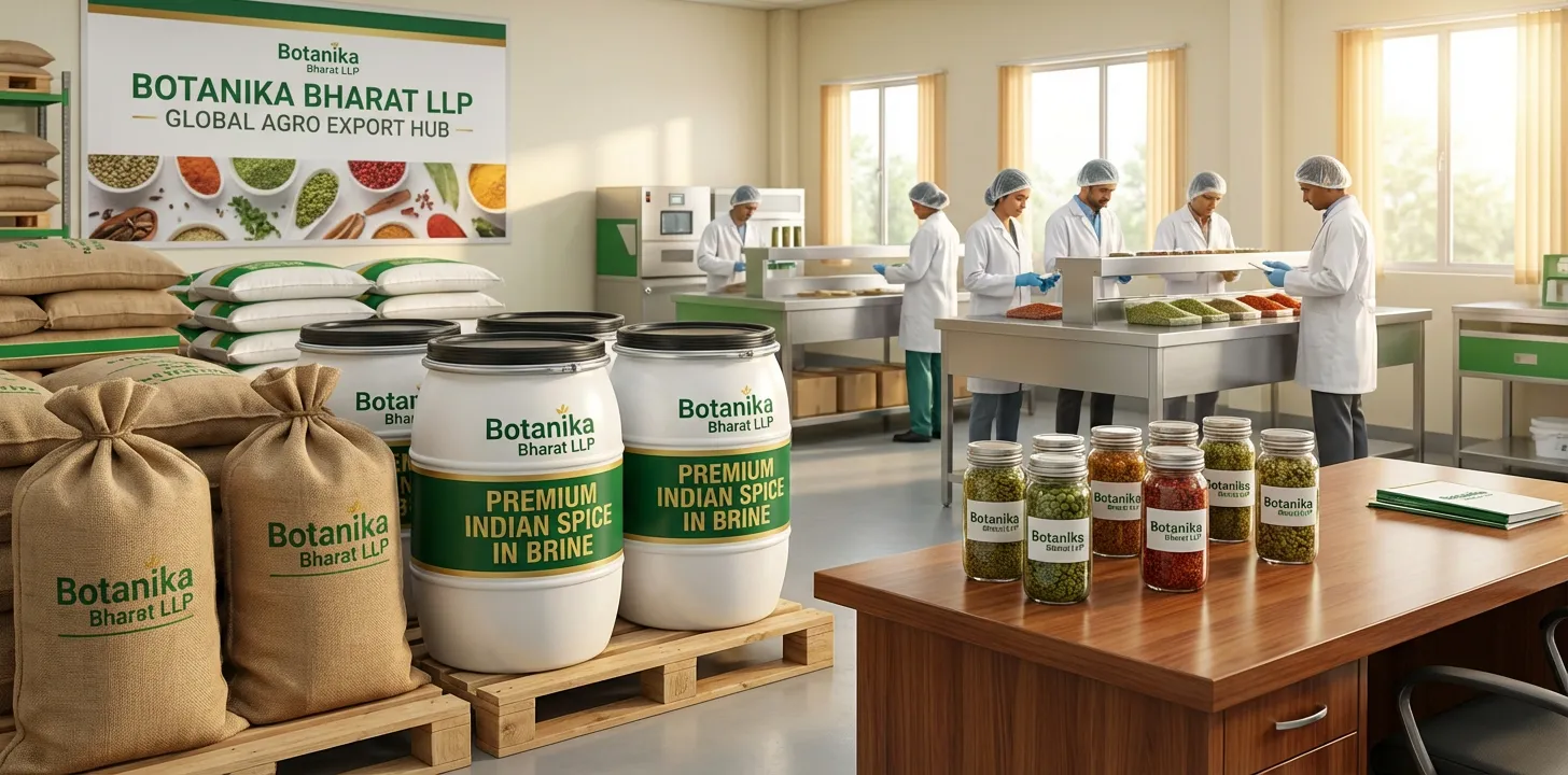 Spice in Brine – Botanika Bharat LLP, Indian spice in brine exporter, bulk brine-packed spices supplier FMCG HORECA, Rudrapur Uttarakhand.