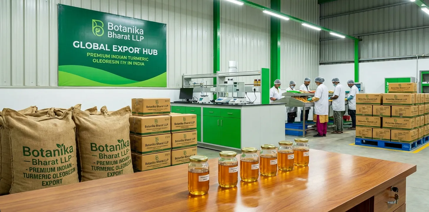 Turmeric Oleoresins – Botanika Bharat LLP, Indian turmeric oleoresins exporter, bulk turmeric oleoresin supplier, curcumin, vegetable saps and extracts, FMCG food colour HORECA, Rudrapur Uttarakhand.