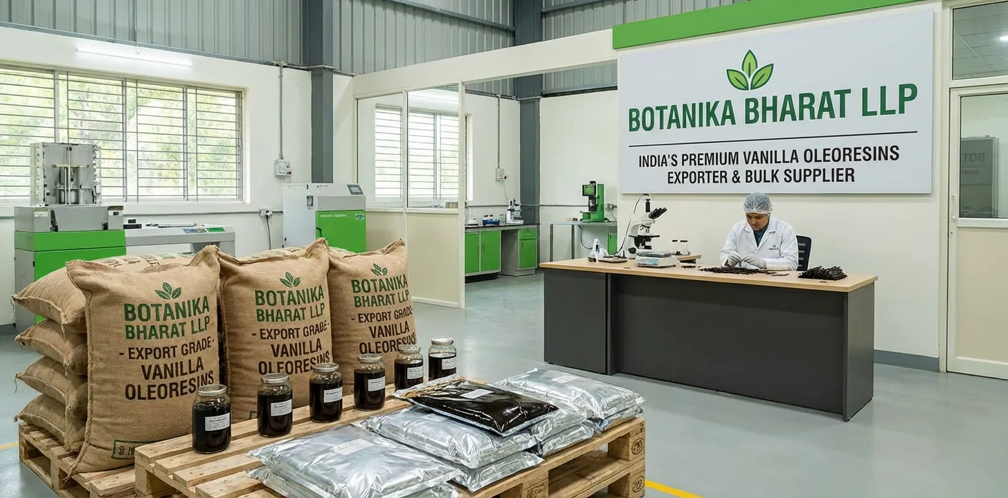Vanilla Oleoresins – Botanika Bharat LLP, Indian vanilla oleoresins exporter, oleoresin bulk supplier FMCG HORECA, Rudrapur Uttarakhand.